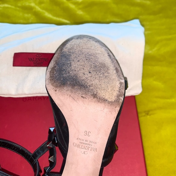 Valentino Shoes Rockstud Mesh Stud Stiletto Sandal - Picture 6 of 14